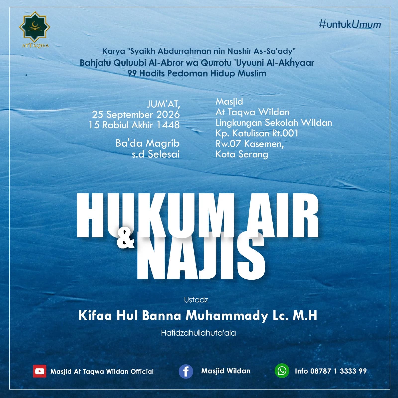 Hukum Air dan Najis